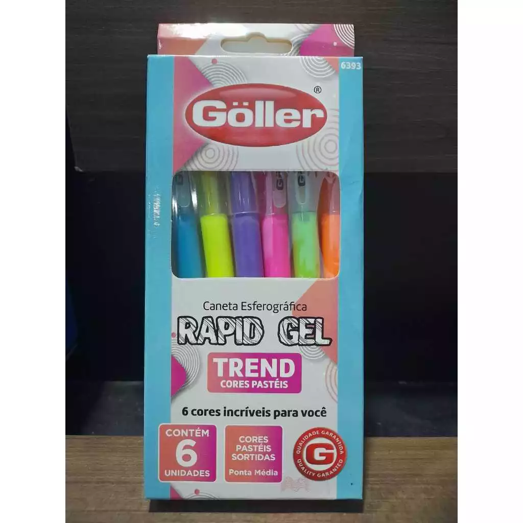CANETA GOLLER RAPID GEL TREND PASTEL C/6