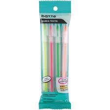 MARCA TEXTO BAZZE BLISTER C/4 SORTIDO
