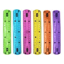 REGUA ONDA FLEXIVEL TAMANHO 20CM - CORES SORTIDAS
