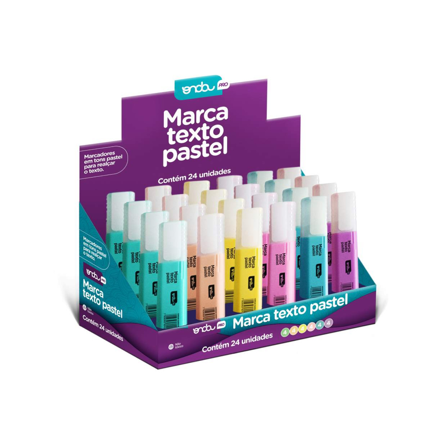 MARCA TEXTO ONDA CORES PASTEL COD 4913098