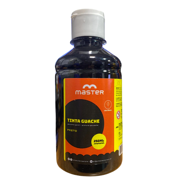 TINTA GUACHE MASTER PRETO 250ML