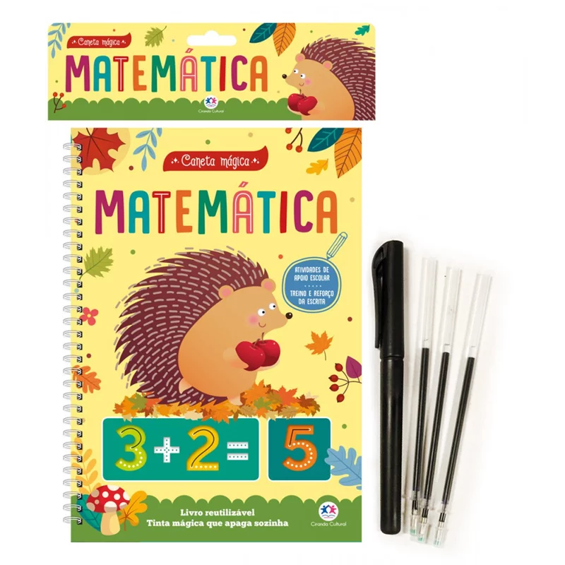 LIVRO CIRANDA MATEMATICA REUTILIZAVEL COM CANETA MAGICA