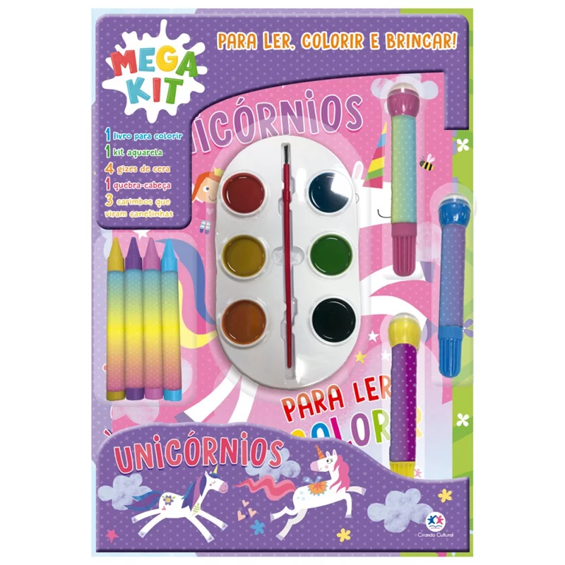 KIT PINTURA CIRANDA UNICORNIOS COLORIR