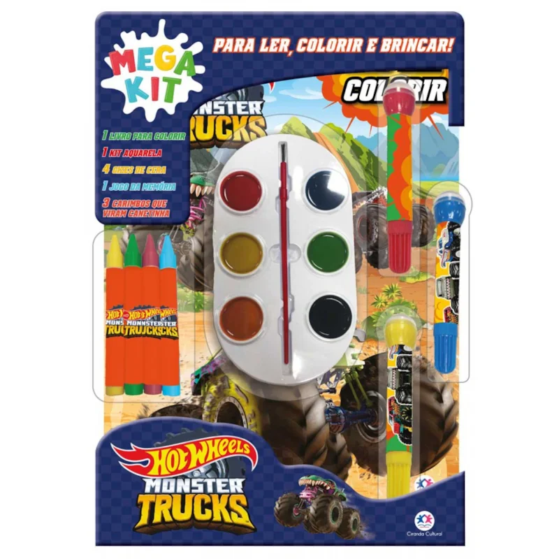 KIT PINTURA CIRANDA HOT WHEELS COLORIR