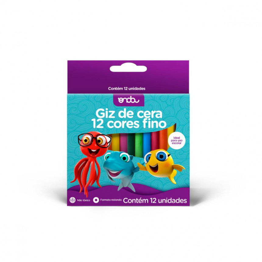 GIZ DE CERA ONDA 12 CORES FINO