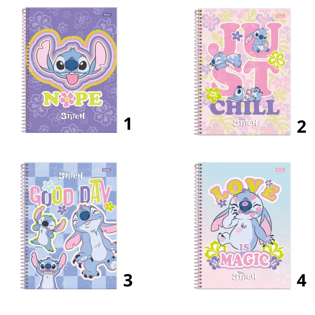 CADERNO STITCH  FORONI 10 MAT?RIAS 160 FOLHAS CAPA DURA UNIVERSIT?RIO - CAPAS SORTIDAS
