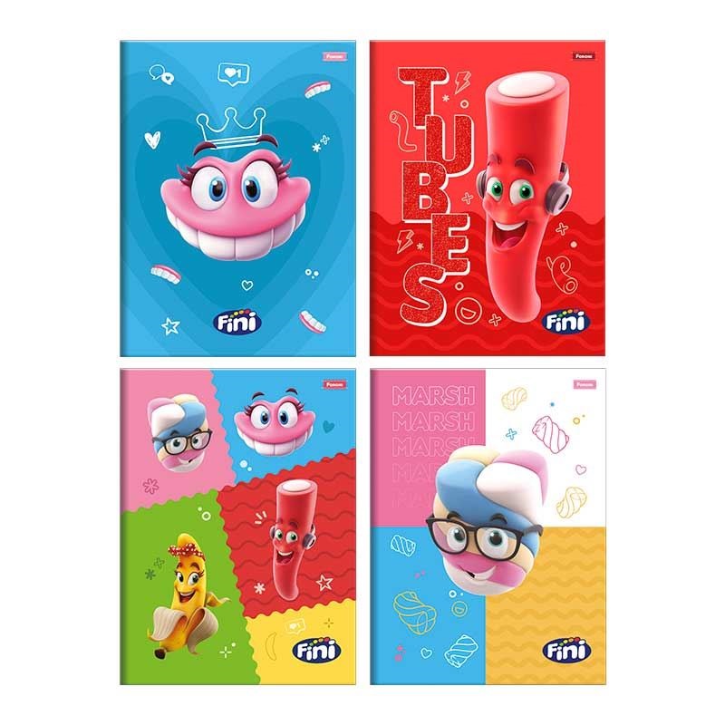 CADERNO FORONI 80 FOLHAS BROCHURAO / BROCHURA CAPA DURA FINI