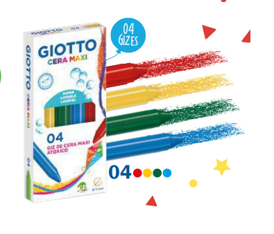 GIZ DE CERA GIOTTO C/04 CORES MAXI