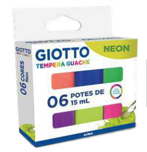 TEMPERA GUACHE 15ML GIOTTO C/6 CORES NEON