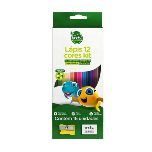 LAPIS ONDA 12 CORES RECICLADO
