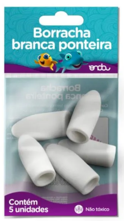 BORRACHA ONDA BRANCA PONTEIRA BLISTER COM 5