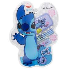 KIT ESPECIAL ESCOLAR MOLIN STITCH BLISTER COM 3 LAPIS 1 ESTOJO 1 REGUA 1 BORRACHA E 1 APONTADOR
