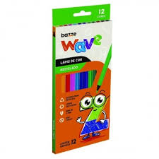 LAPIS DE COR BAZZE WAVE RECICLADO SEXTAVADO C/12