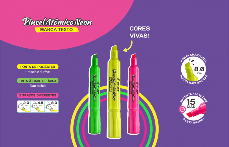 PINCEL ATOMICO PILOT NEON ROSA