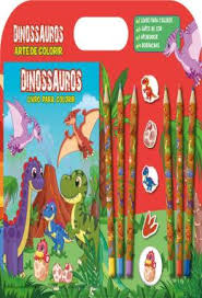 KIT LIVRO IBC ARTE DE COLORIR DINOSSAUROS 01