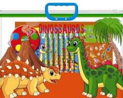 KIT IBC MALETINHA DINOSSAUROS COLORIR 01
