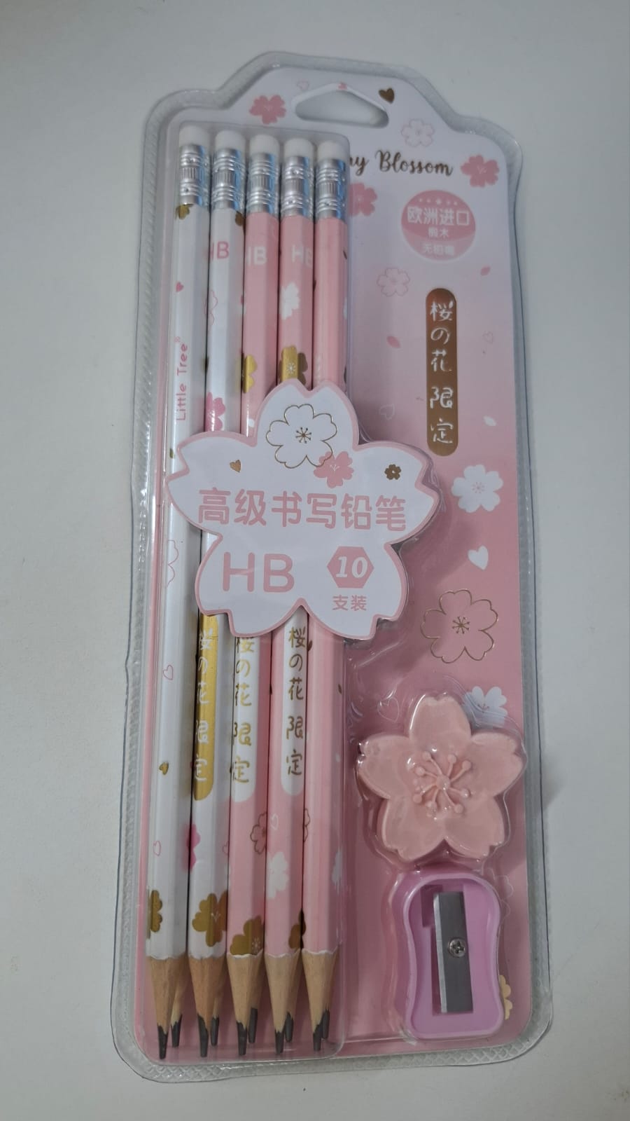 KIT LAPIS LITTLE TREE FLOR COM 10 LAPIS 01 APONTADOR E 01 BORRACHA