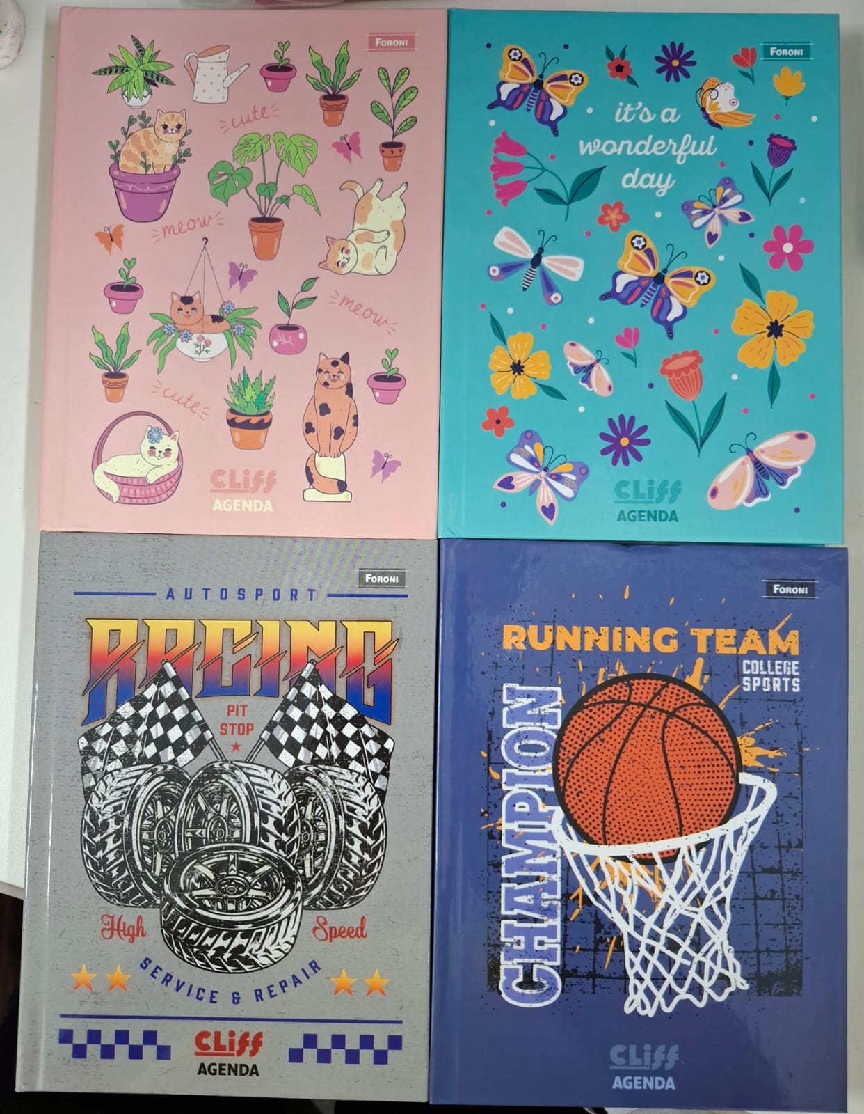 AGENDA FORONI COSTURADA CLIFF 160 FOLHAS SORTIDOS