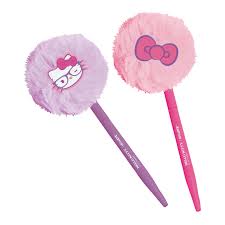CANETA LEOARTE POMPOM APLIQUE HELLO KITTY