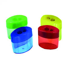 APONTADOR ONDA PLASTICO COLETOR DUPLO OVAL SORTIDOS