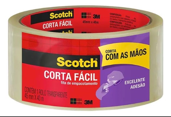 FITA 3M SCOTCH 45X40 TRANSPARENTE CORTA FACIL