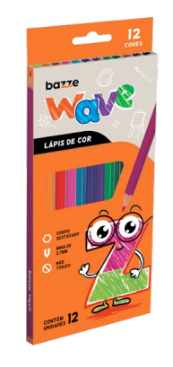 LAPIS DE COR BAZZE WAVE SEXTAVADO C/12 612942