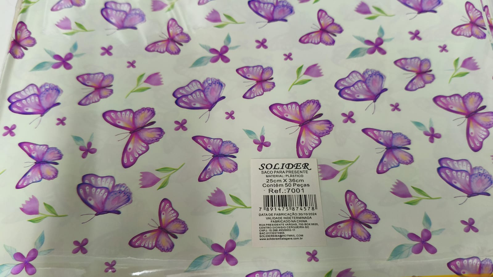 SACO SOLIDER 25X36 SORT C/50 7001