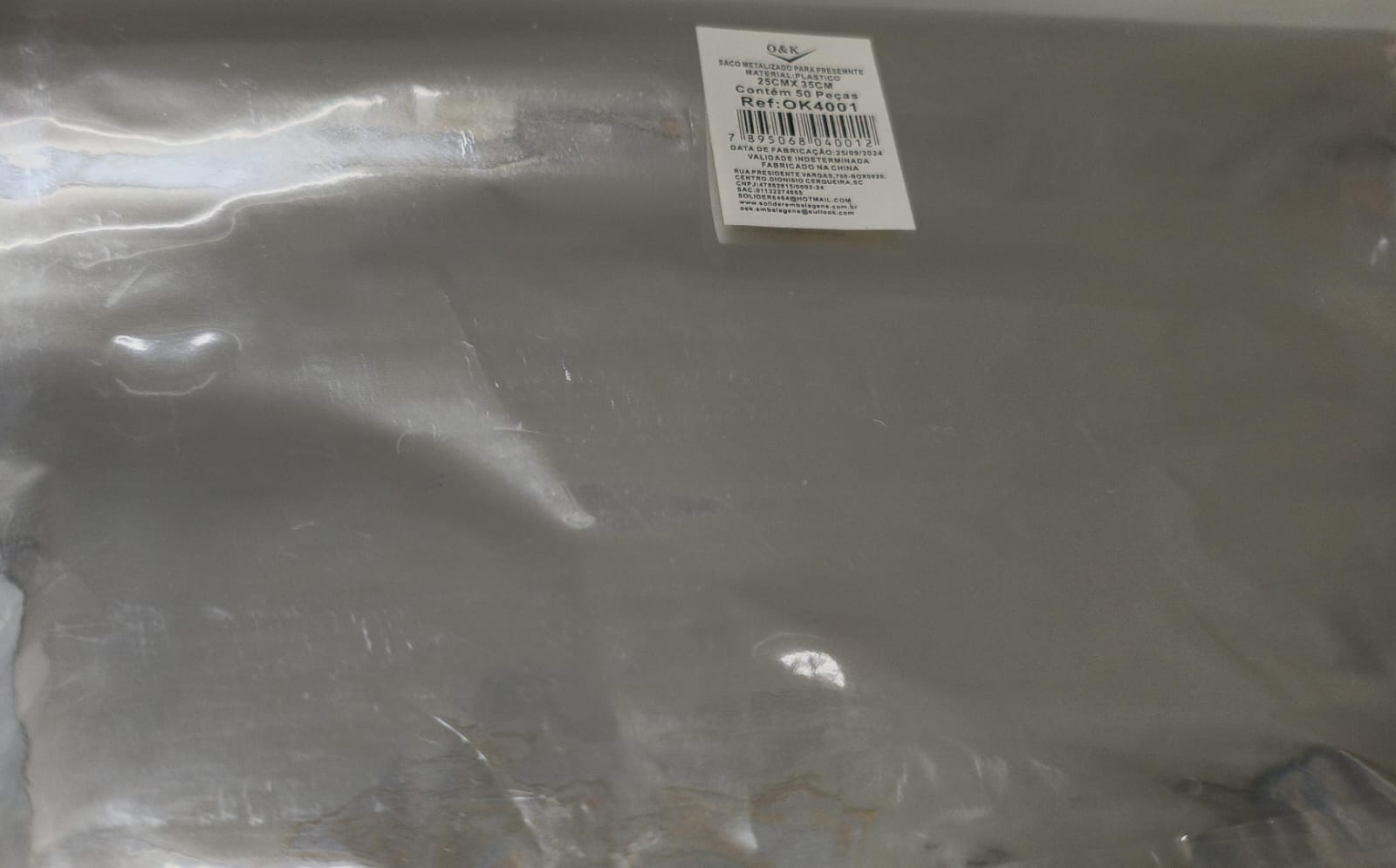 SACO SOLIDER 25X35 SORT C/50 OK4001