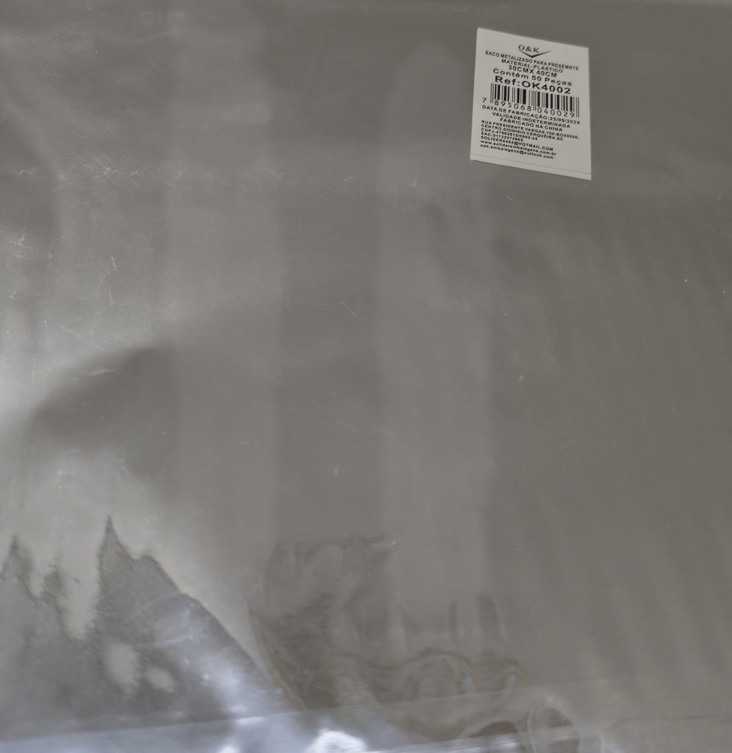 SACO SOLIDER 30X40 SORT C/50 OK4002