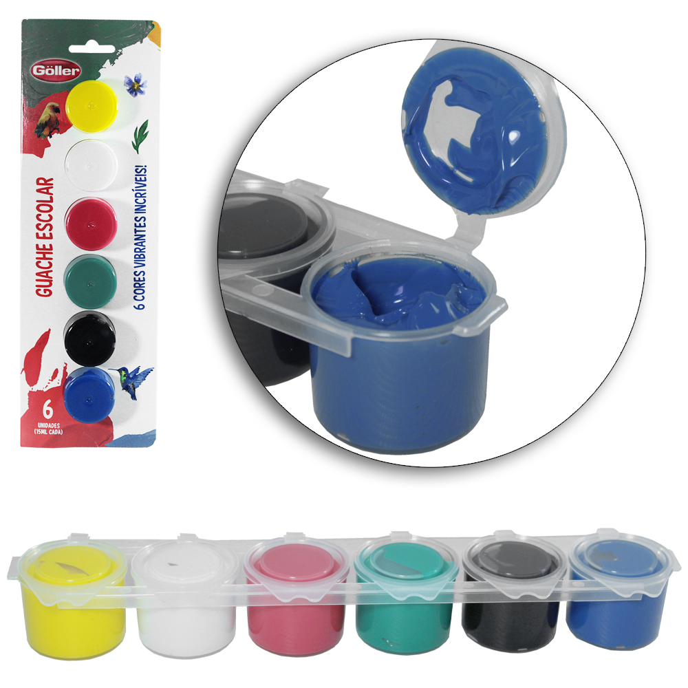 TINTA GUACHE VIBRAN GOLLER BL C/6 G-1703