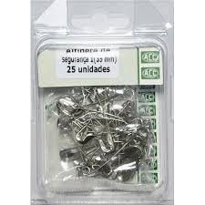 ALFINETE ACC N.2 40MM SEGURANCA ACO NIQUELADO C/25