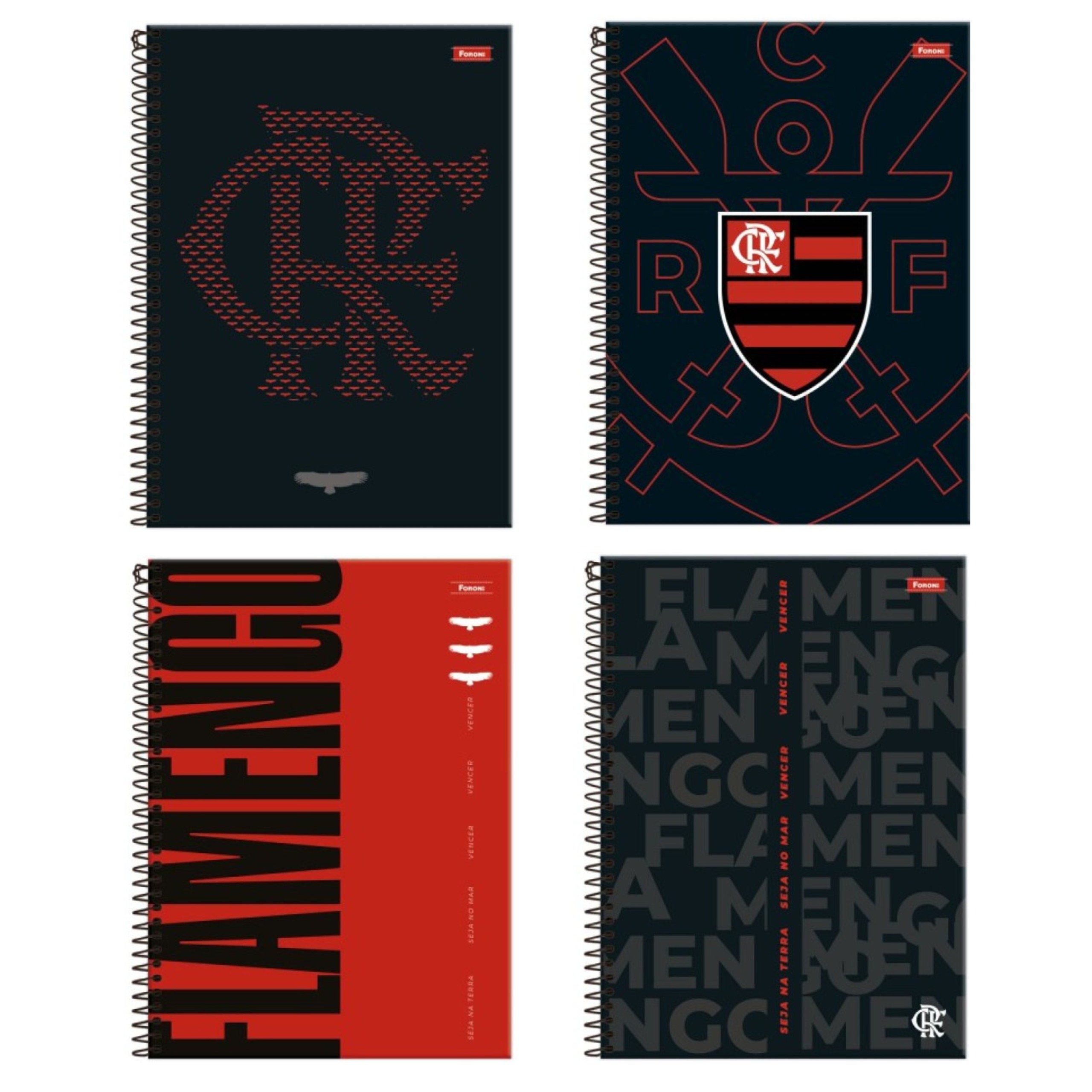 CADERNO FORONI UNIVERSITARIO 80 FOLHAS 1M FLAMENGO