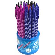 CANETA ESFEROGRAFICA RETRATIL CIS SPIRO RT 0.7 MM CORES SORTIDAS