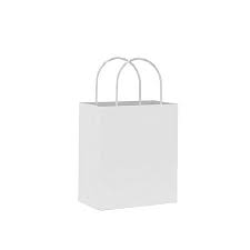 SACOLA KRAFT LC BRANCO, 23,5X10X31,5