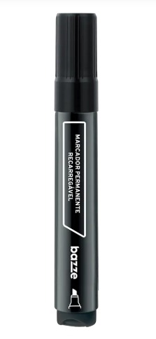 MARCADOR PERMANENTE BAZZE PRETO RECARREGAVEL COD 913340