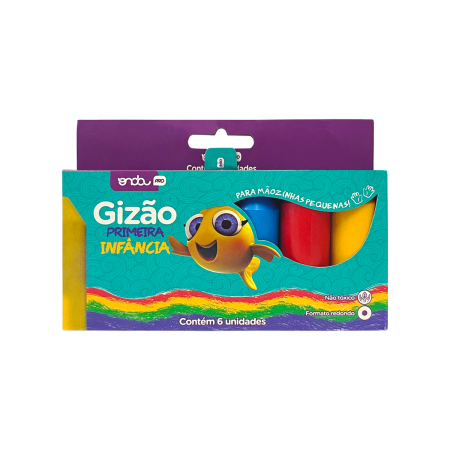 GIZAO DE CERA ONDA 6CORES PRIMEIRA INFANCIA