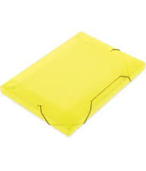 PASTA OFICIO PLASCONY ABA ELASTICO DORSO 5CM, A50B AMARELA