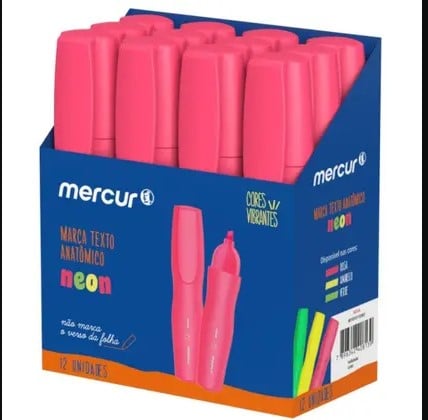MARCA TEXTO MERCUR ANATOMICO ROSA
