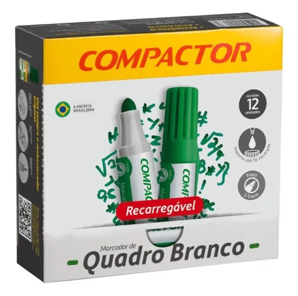 MARCADOR P/QUADRO COMPACTOR QB VERDE
