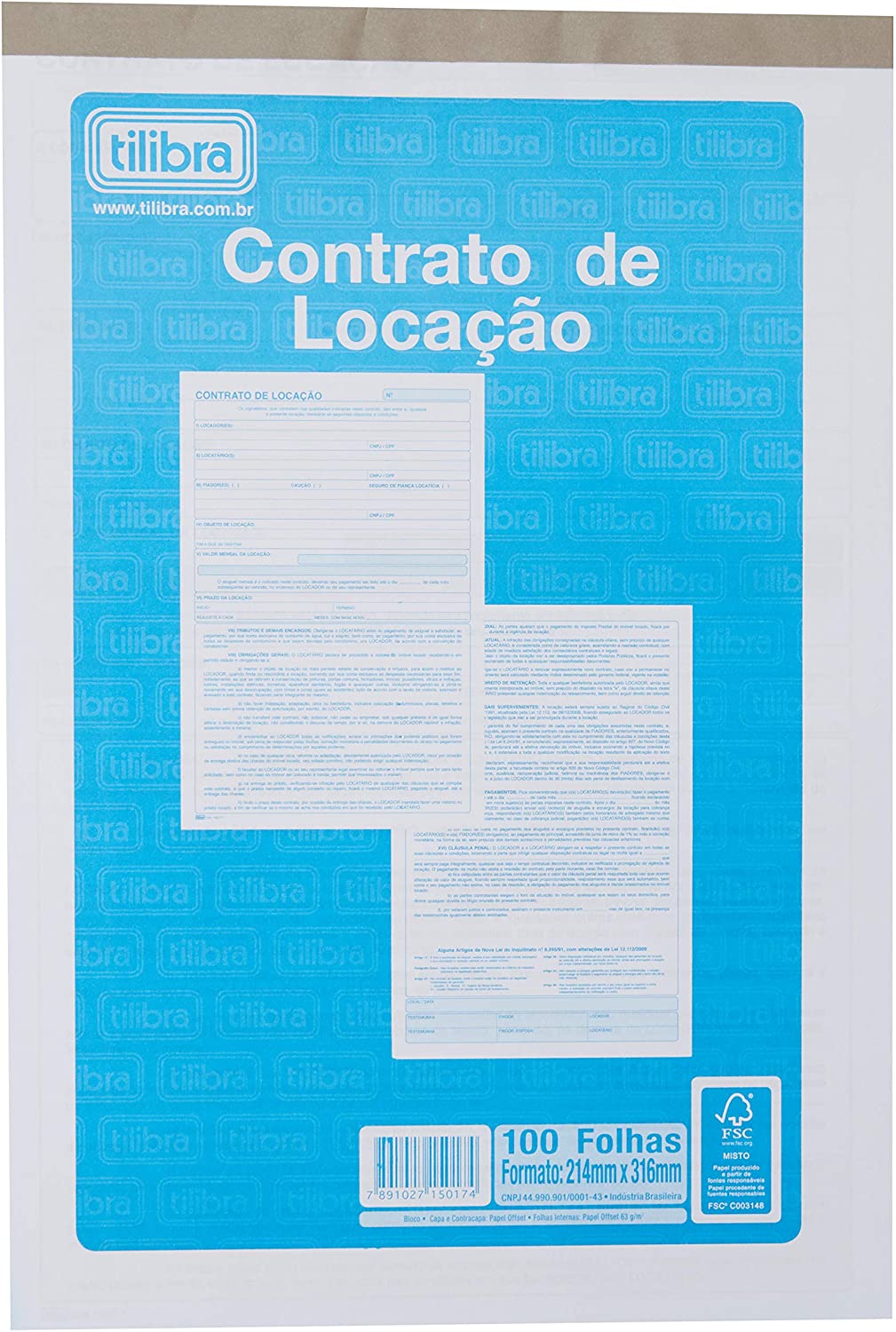 BLOCO TILIBRA CONTRATO LOCACAO 100F 150177