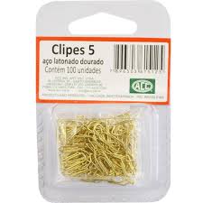 CLIPE ACC 5 BLISTER C/100 LAT/DOURADO