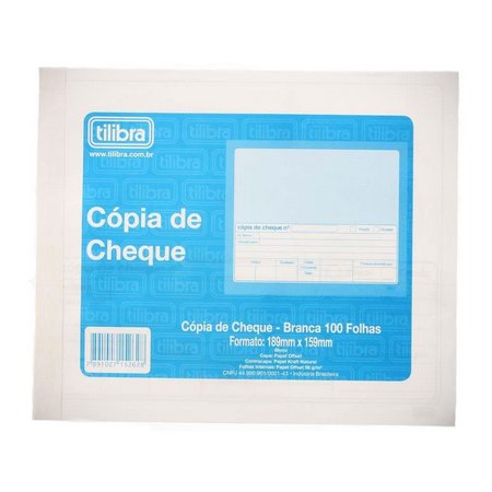 BLOCO TILIBRA COPIA DE CHEQUE 100F 152625