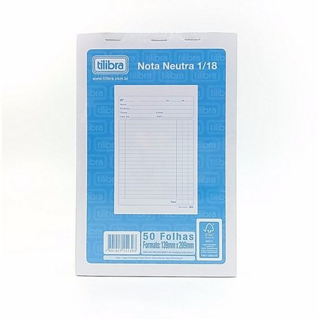 BLOCO TILIBRA NOTA NEUTRA 1VIA 1/18 151394