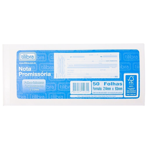 BLOCO TILIBRA NOTA PROMISSORIA 50FOLHAS GRANDE 151351