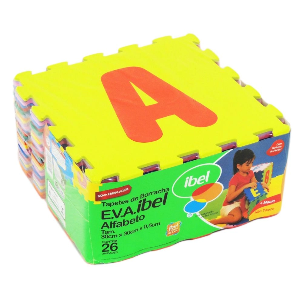 TAPETE IBEL ALFABETICO 30X30X05 26 PECAS
