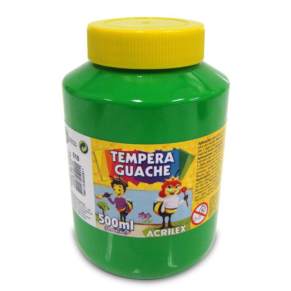 TEMPERA GUACHE 500G ACRILEX 2050 510 VERDE FOLHA