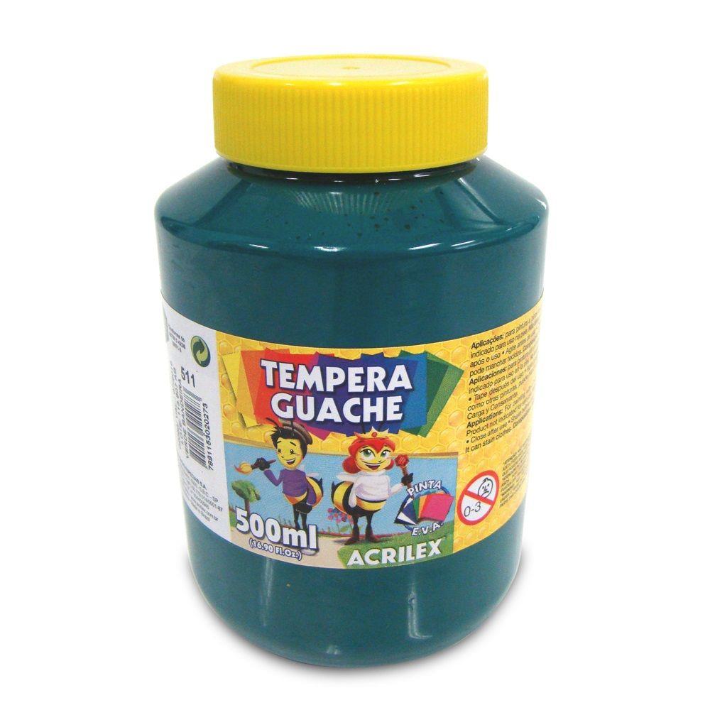 TEMPERA GUACHE 500G ACRILEX 2050 511 VERDE BANDEIRA