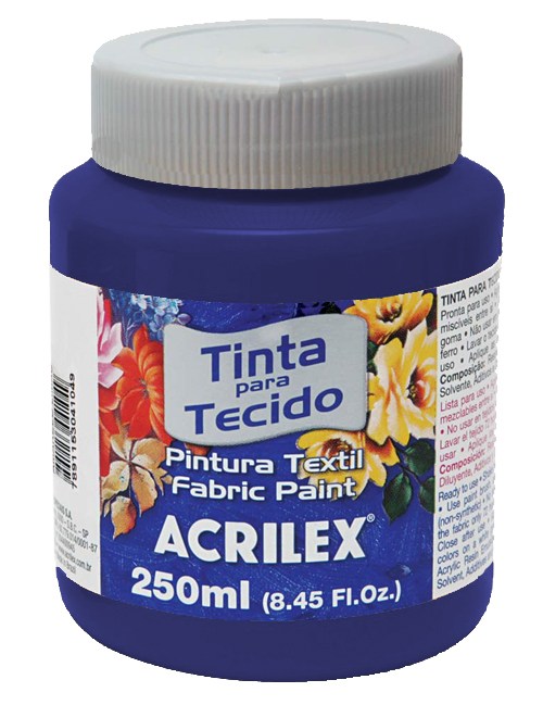 TINTA ACRILEX TECIDO 250ML 4125 501 AZUL TURQUESA