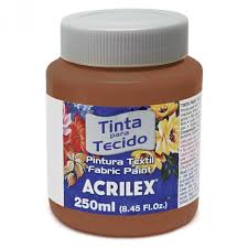 TINTA ACRILEX TECIDO 250ML 4125 531 MARROM
