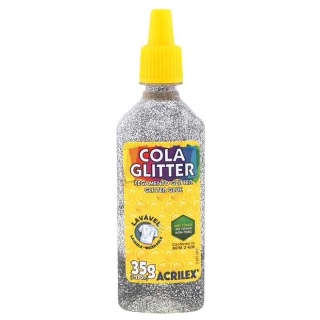 COLA GLITER ACRILEX 35G 2912 202 PRATA